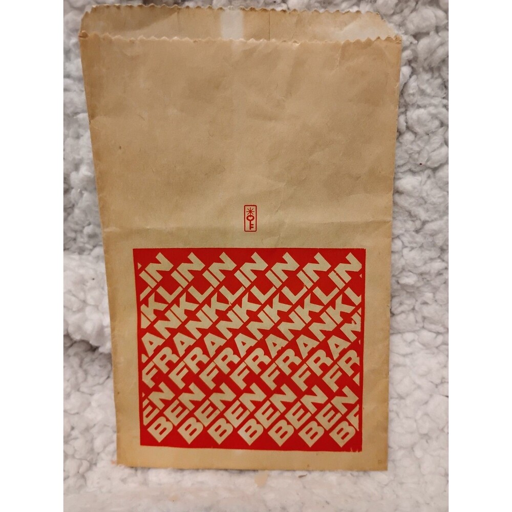 BEN FRANKLIN NATIONAL DIME STORE Vintage Paper Bag